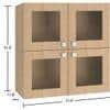 Romano Wall Mounted Glass Display Cabinet in Canadian Maple Colour