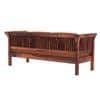 Haveli 3 Seater Wooden Sofa (Orange Colour, Teak Finish)