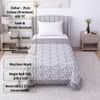 White And Chocolate Floral Cotton 400 Tc Reversible Single Bed Dohar 240 X160 Cm