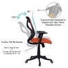 Zeeazyana Mid Back Ergonomic Chair in Orange Colour