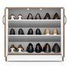Alex 9 Pair Shoe Rack in Classic Walnut Finish