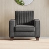Apollo Neo 1 Seater Fabric Sofa In Steel Colour