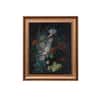 Artistry Teal Green Vase Flowers Floral Canvas Wall Canvas Wall Prints Set of 1 Multicolor Matte