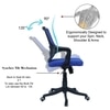 Ddeasirea Mid Back Ergonomic Chair in Blue Colour
