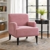 Terren Boucle Fabric Lounge Chair in Pink