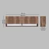 6 Doors Modular Wall Mounted Kitchen Cabinet With Organizer Shelf In Cochwood Brown Finish
