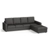 Apollo Sofa (Colour : Steel, Cushion : Soft, Back Type : High Back, Seating Capacity : Right Aligned 3 Seater + Right Aligned Chaise + Ottoman)