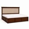 Leher Solid Wood Comfort King Bed Box Storage Provincial Teak Finish Mattress 72 x 78 Inches