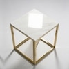 Swirling Metal Side Table in Gold Colour