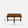 Sheesham Wood Coffee Table Set In Scratch Resistant Provincial Teak Finish With Cushioned Stools