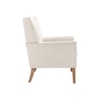 Leston Upholstered Fabric Arm Chair- Off White