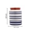 Blue Swatched Cylindrical shaped Ceramic Vase