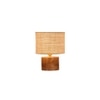 Cullen Beige Jute table lamp with Natural Wood Base