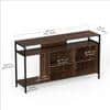 Duskin Engineering Wood Floor Standing Tv Entertainment Unit In Brown Maple Finish
