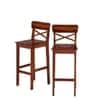 Zewar Sheesham Wood Bar Chair in Honey Oak Finish