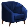 Nilo Velvet 1 Seater Sofa in Navy Blue Colour