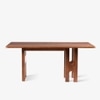Akaar Solid Wood Six Seater Dining Table in Brown Colour