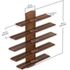 Caselle Engineered Wood Bookshelf with Brown Maple finish