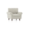 Oxford 1 Seater Fabric Sofa In Monochrome Paisley Colour