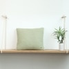Anna Pistachio Green Knitted Cushion Cover  16X16 Inches