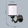 Devansh Metal Electric Wall Light in Antique Gold Colour with White & Black Shade Count of 1 Light