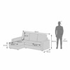 Apollo Compact Sofa (Colour : Ash Grey Velvet, Cushion : Soft, Back Type : High Back, Seating Capacity : Left Aligned 2 Seater + Left Aligned Chaise)
