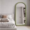 The Artment Unbreakable Green Arch Puff Floor Mirror (160 x 50) cm