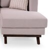 Rubik 3 Seater L Shape Fabric Sofa in Smokey Taupe Colour