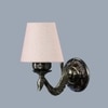 Devansh Metal Electric Wall Light in Antique Gold Colour with White Shade Count of 1 Light