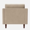 Tharoli Velvet 1 Seater Sofa in Cream Colour