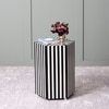 Intricate Wood Side Table in Multicolor Colour