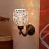 Devansh Metal Electric Wall Light in Antique Gold Colour with Black Shade Count of 1 Light