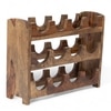 Kassel Sheesham Wood Wine Rack for 12 Bottles in Teak Finish