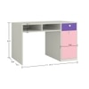 Alana Study Desk with Cabinet Drawer and Shelf in Lavender Purple English Pink Colour