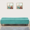 Palermo 3 Seater Sofa Cum Bed In Sea Green Colour