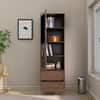 Hexa Engineered Wood Bookshelf Multipurpose Storage Rack in Flower Wenge Colour