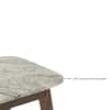 Lunar Grey Mirage Stone 4 Seater Dining Table In Grey Mirage Finish