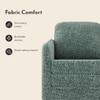 Kobi 2 Seater Fold Out Sofa Cum Bed in Speckled Teal Colour with topper