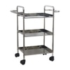 Metalsmith Metal Three Tier Serving Trolley Silver Finish Style 1