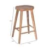 Loft Bar Stool In Natural Finish