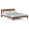 Beirut Solid Wood Queen Size Bed In Teak Finish