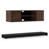 Astrid Engineered Wood Wall Mounted TV Unit in Black Finish