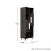 Hexa Engineered Wood Bookshelf Multipurpose Storage Rack in Flower Wenge Colour