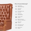 Maharaja Leatherette High Back Director Chair In Tan Colour