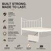 Camden Metal Non Storage Queen Bed in Glossy Ivory Finish