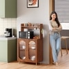 Stellar Multipurpose Storage Cabinet (Medium Size with Upper Shelf, Teak Brown)
