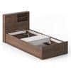 Amy Engineered Wood Single Size Box Storage Bed In Classic Walnut Finish