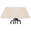 Margot off-white cotton table lamp with iron base