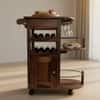 Logan Solid Wood Bar Cabinet in Walnut