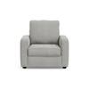 Apollo Compact High Back 1 Seater Fabric Sofa in Vapour Grey Colour
